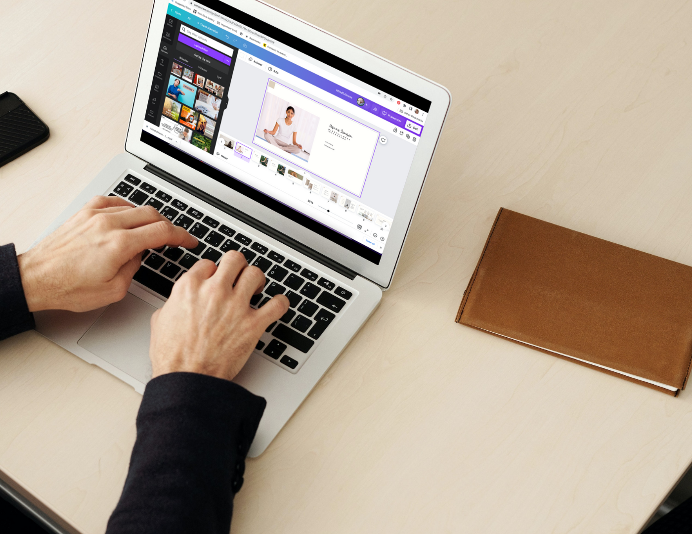 slides, optag og rediger video i til kurser i canva